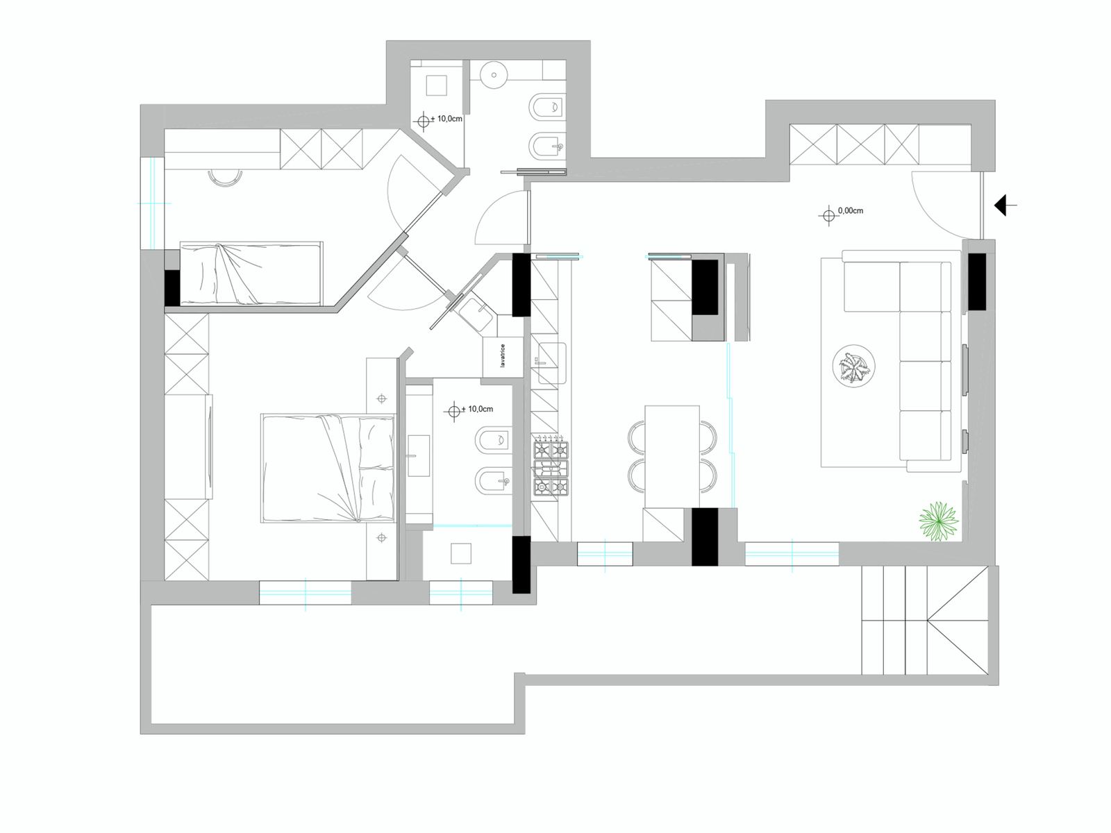 attico eur — interior design, immagine 1