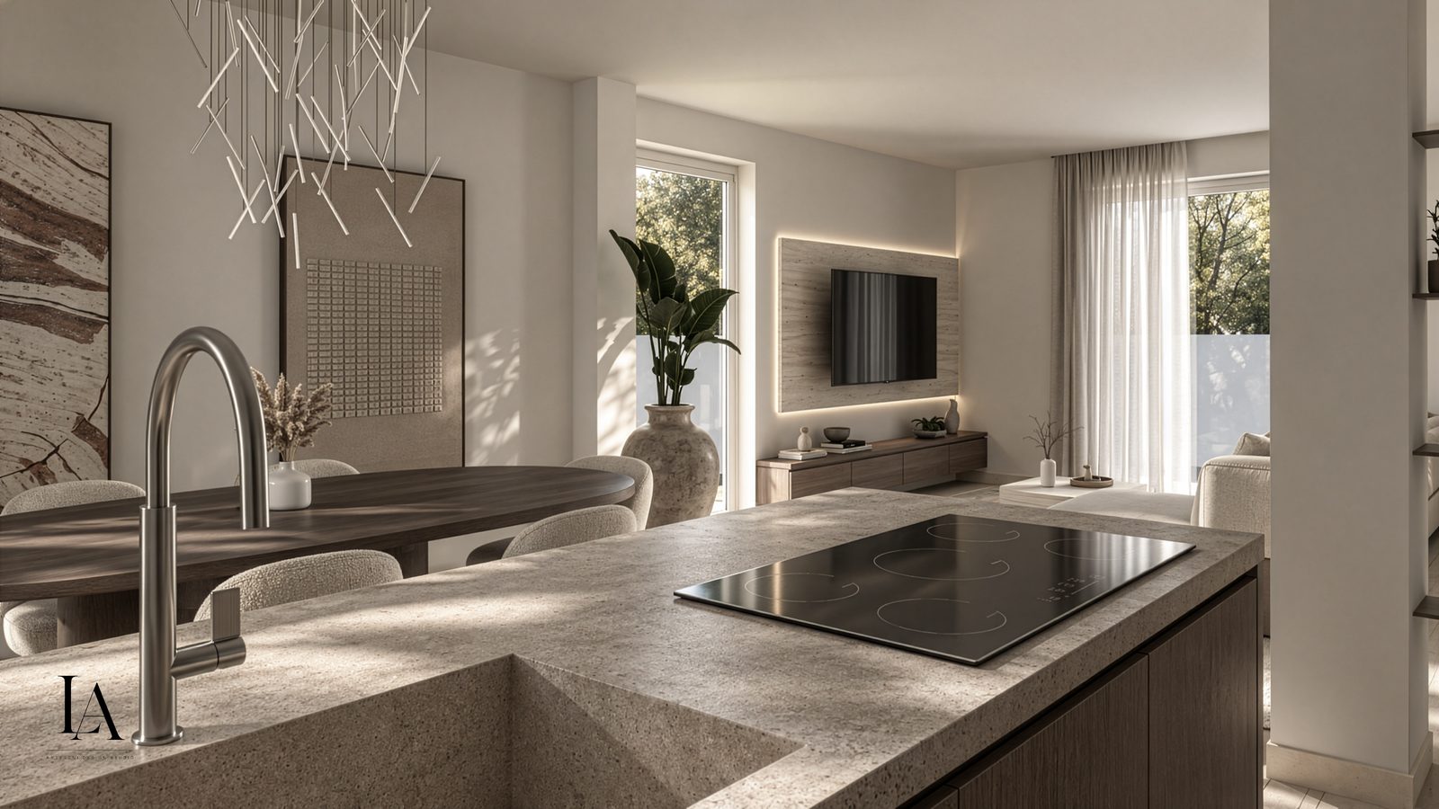 residenza kanso — interior design, immagine 4